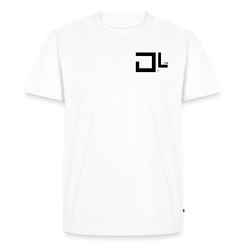 D L sign transparent 2 - Men's Premium Organic T-Shirt - white - Front - Nico (187cm)