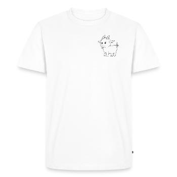 chèvre chèvre mignon - T-shirt Premium bio Homme - blanc - Devant - Nico (187cm)