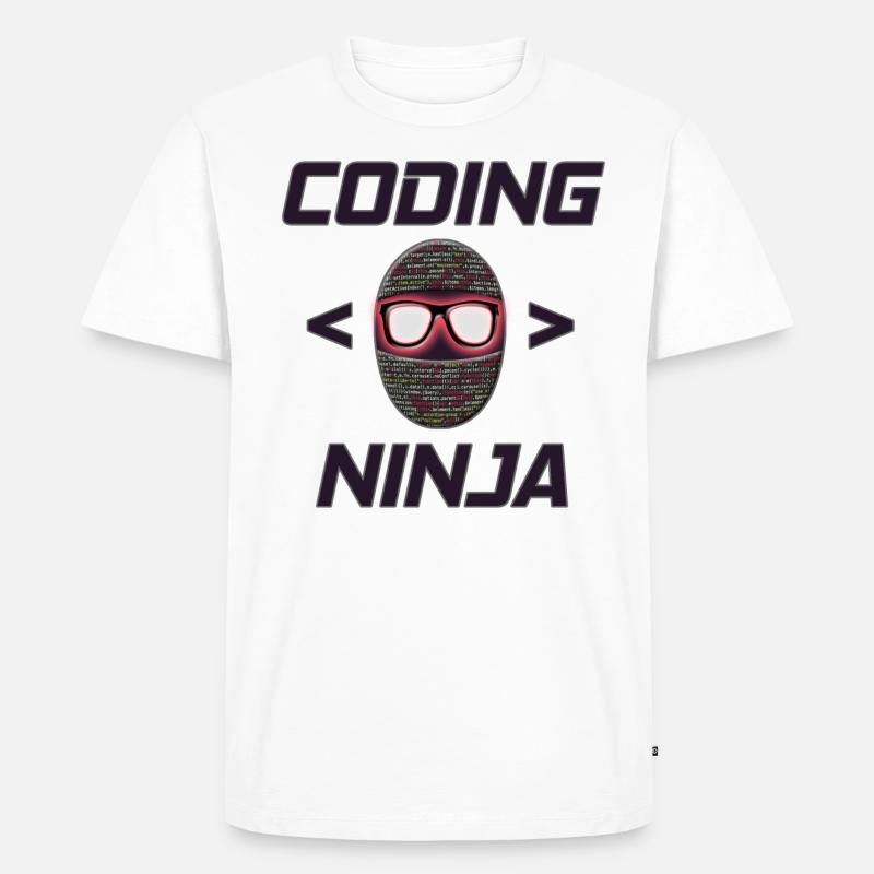 Programmierer, Coding Ninja, Geschenk - Männer Premium Bio T-Shirt - Weiß