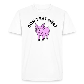Vegan Veganer - T-shirt Premium bio Homme - blanc - Devant - Nico (187cm)