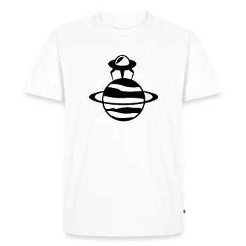 Ufo Planet - T-shirt Premium bio Homme - blanc - Devant - Nico (187cm)