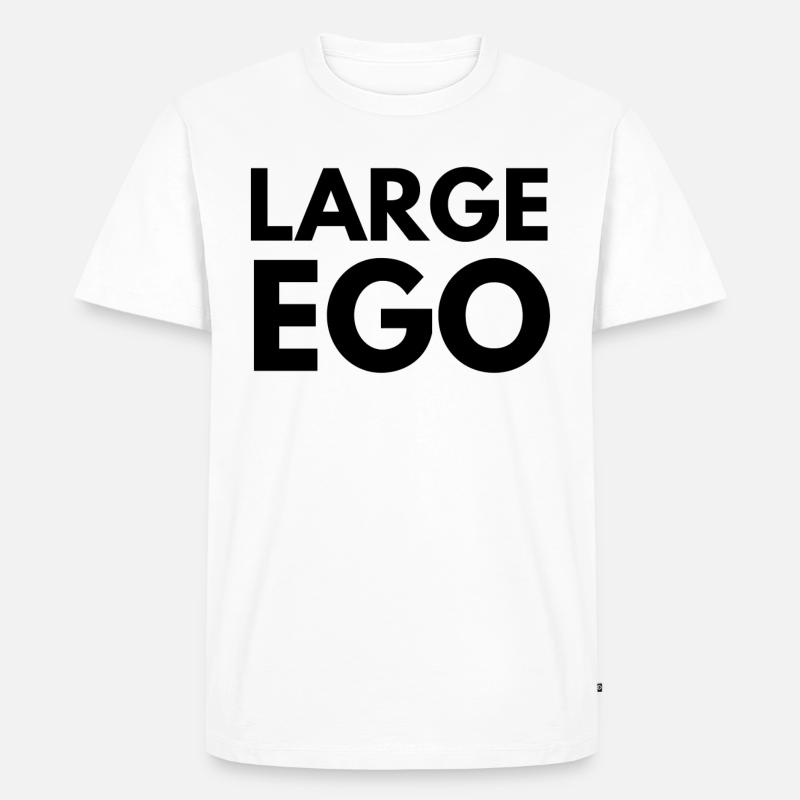 large ego - Männer Premium Bio T-Shirt - Weiß