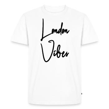 London Vibes - T-shirt Premium bio Homme - blanc - Devant - Nico (187cm)