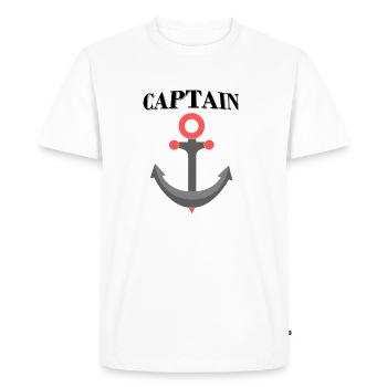 Capitaine capitaine - T-shirt Premium bio Homme - blanc - Devant - Nico (187cm)