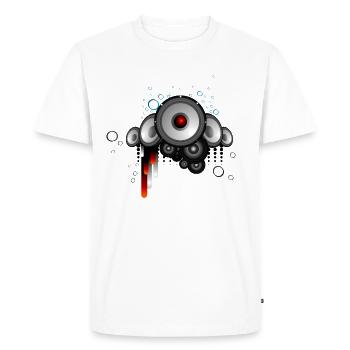 sound - T-shirt Premium bio Homme - blanc - Devant - Nico (187cm)