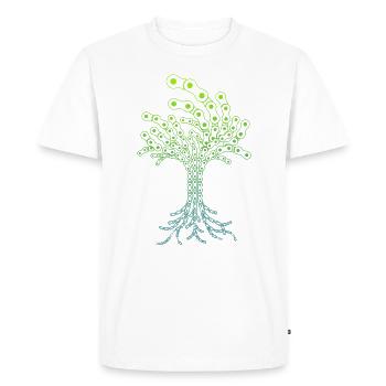Tree of Bicycle Chains - Men's Premium Organic T-Shirt - white - Front - Nico (187cm)