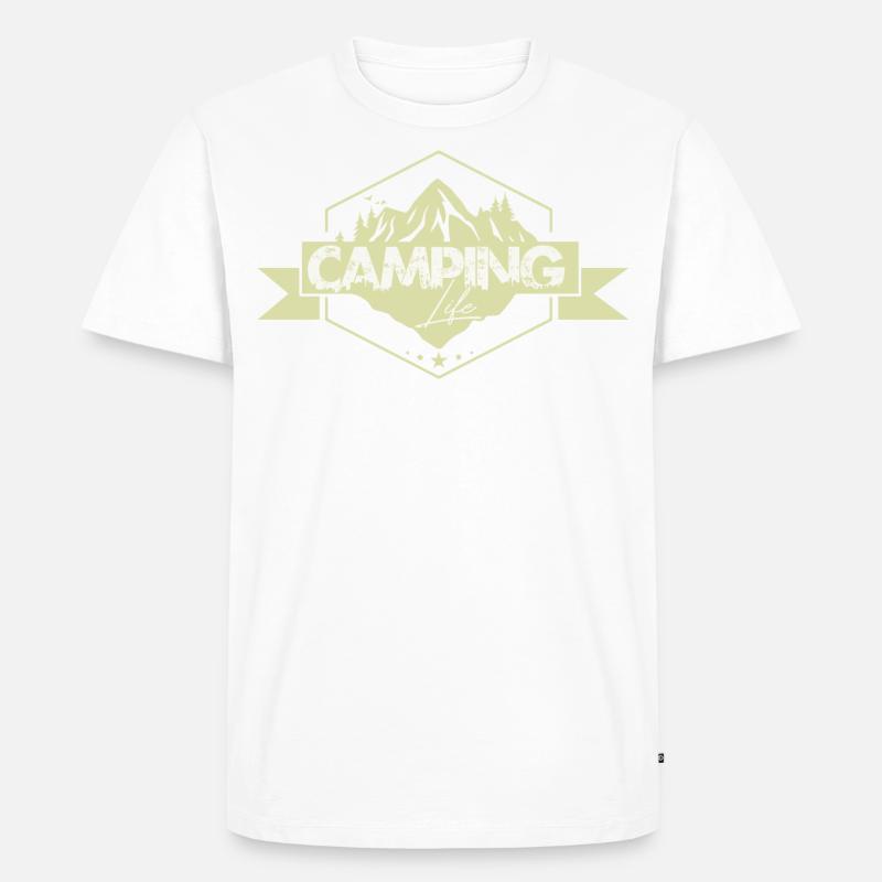 Camping Leben - Männer Premium Bio T-Shirt - Weiß