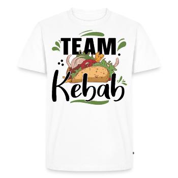 Team Kebab Viande Turc Baguette Fast Food Humour - T-shirt Premium bio Homme - blanc - Devant - Nico (187cm)