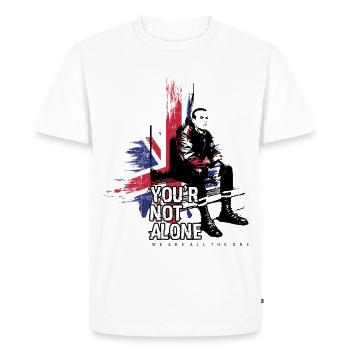 british skin head - Men's Premium Organic T-Shirt - white - Front - Nico (187cm)