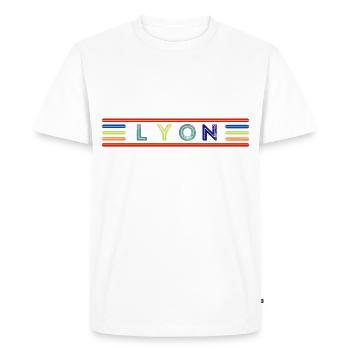 LYON - T-shirt Premium bio Homme - blanc - Devant - Nico (187cm)