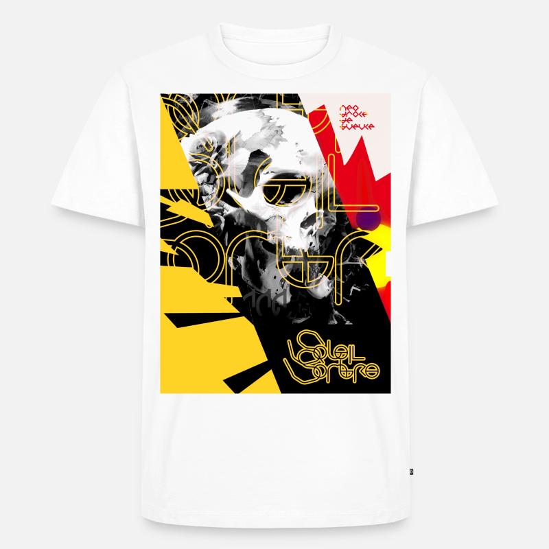 Dunkle Sonne - Männer Premium Bio T-Shirt - Weiß