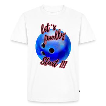 Commençons enfin Bowling 4 - T-shirt Premium bio Homme - blanc - Devant - Nico (187cm)
