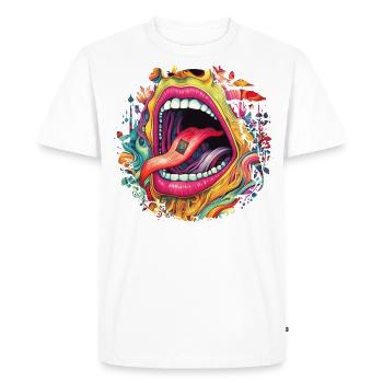 Festival - Men's Premium Organic T-Shirt - white - Front - Nico (187cm)