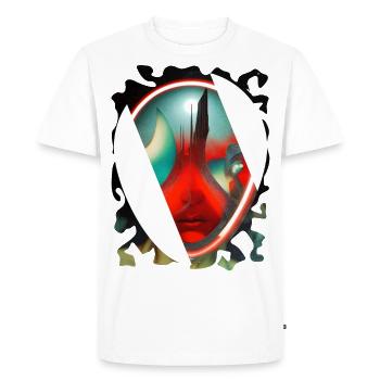 Ovale A - T-shirt Premium bio Homme - blanc - Devant - Nico (187cm)