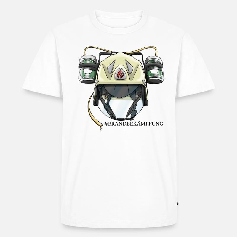 Brandbekämpfung - Männer Premium Bio T-Shirt - Weiß