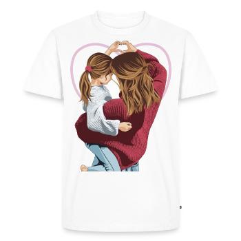 Un seul cœur - T-shirt Premium bio Homme - blanc - Devant - Nico (187cm)