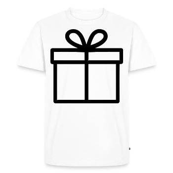 Petite boite cadeau - T-shirt Premium bio Homme - blanc - Devant - Nico (187cm)