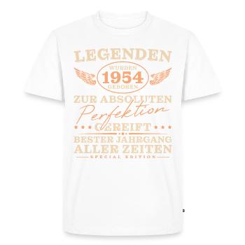 70 Jahre Vintage Geburtstag Jahrgang 1954 - Männer Premium Bio T-Shirt - Weiß - Vorne - Nico (187cm)