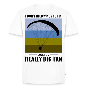 Paramotor Pilot Paramotoring Powered Paraglider - Men's Premium Organic T-Shirt - white - Front - Nico (187cm)