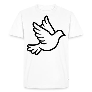 Colombe - T-shirt Premium bio Homme - blanc - Devant - Nico (187cm)