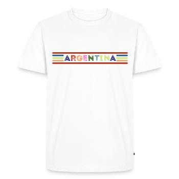 Argentina - T-shirt Premium bio Homme - blanc - Devant - Nico (187cm)