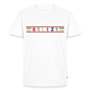 BELIZE - Men's Premium Organic T-Shirt - white - Front - Nico (187cm)