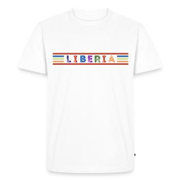 LIBERIA - T-shirt Premium bio Homme - blanc - Devant - Nico (187cm)