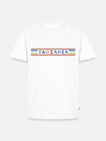 TANSANIA - Männer Premium Bio T-Shirt - Weiß
