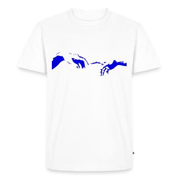 The Creation of Adam - Men's Premium Organic T-Shirt - white - Front - Nico (187cm)
