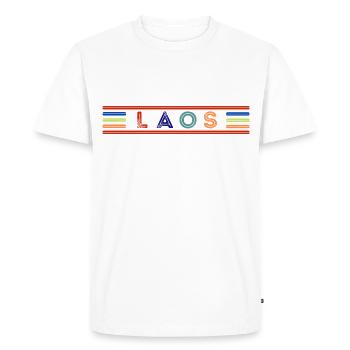 LAOS - T-shirt Premium bio Homme - blanc - Devant - Nico (187cm)