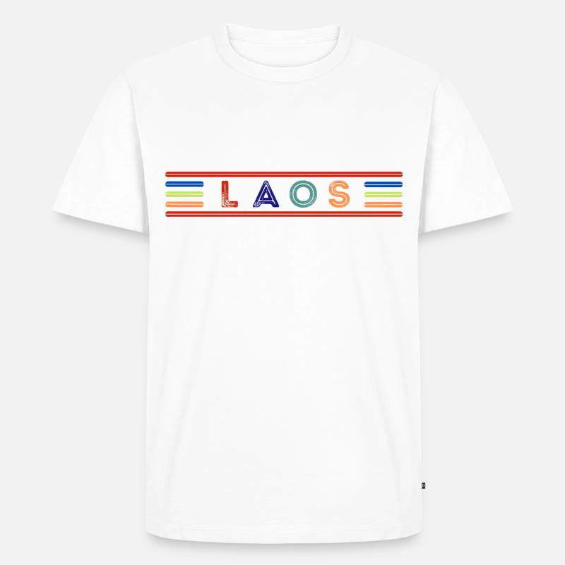 LAOS - Männer Premium Bio T-Shirt - Weiß