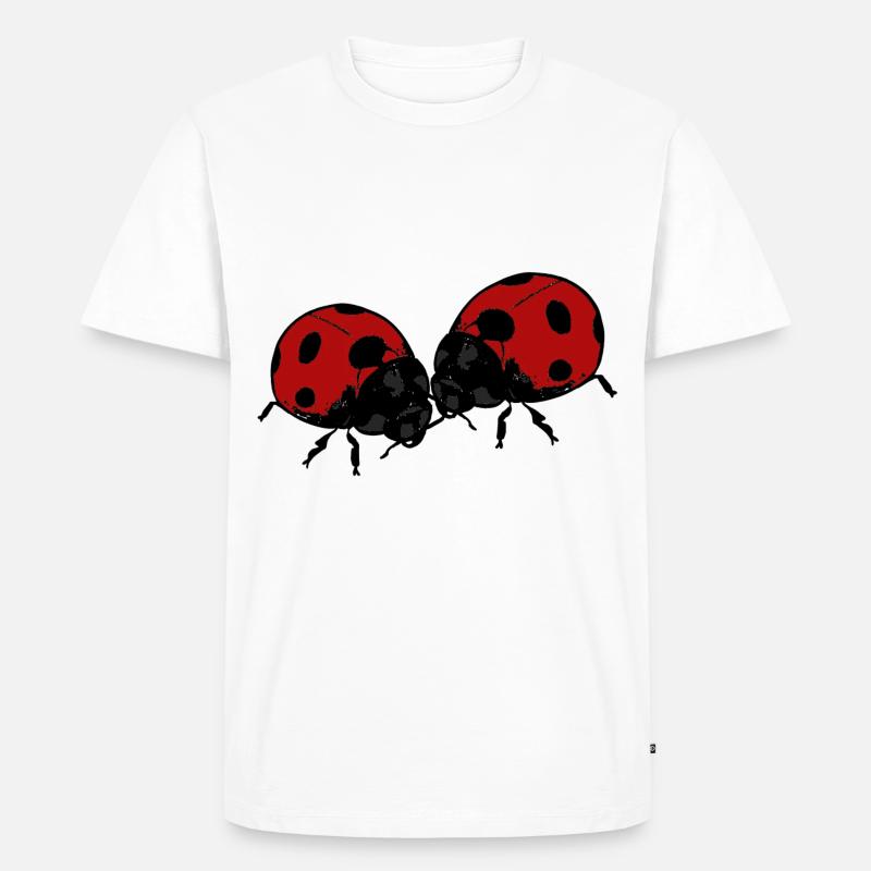 Marienkäfer Ladybug Lady Bug - Männer Premium Bio T-Shirt - Weiß