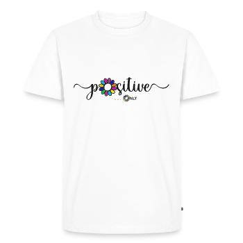 Positive vibes only - T-shirt Premium bio Homme - blanc - Devant - Nico (187cm)