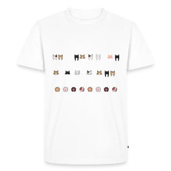 CATS FRIEND - Men's Premium Organic T-Shirt - white - Front - Nico (187cm)