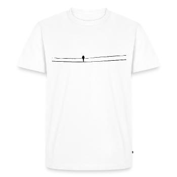 Oiseau II - T-shirt Premium bio Homme - blanc - Devant - Nico (187cm)
