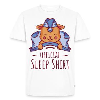 Chemise de sommeil officielle pour chat pour les fans de chats - T-shirt Premium bio Homme - blanc - Devant - Nico (187cm)