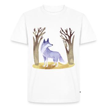 blue-grey fox - little vixen - fantasy motif - Men's Premium Organic T-Shirt - white - Front - Nico (187cm)