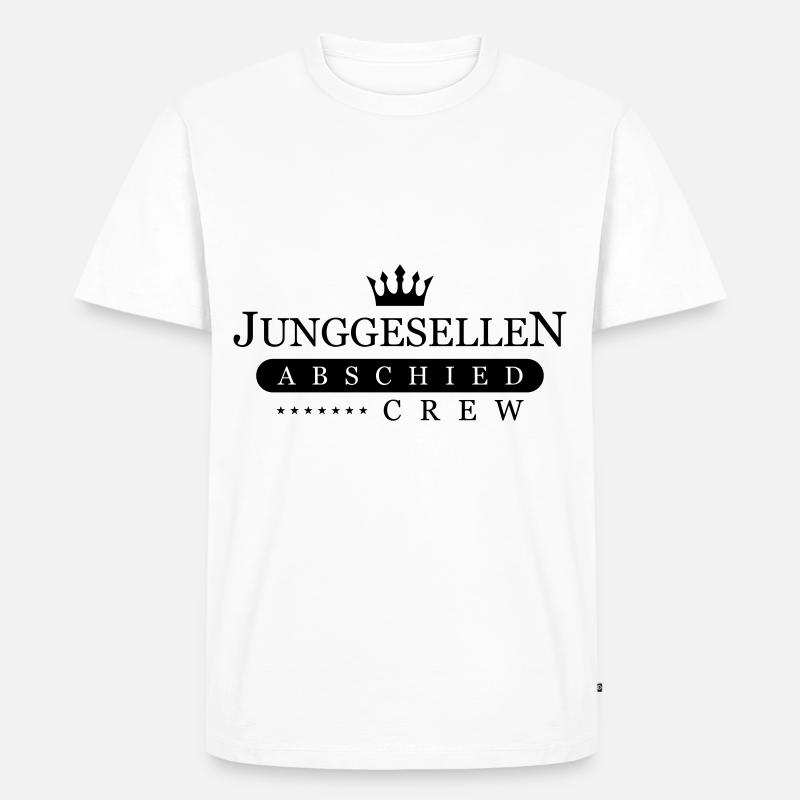 junggesellenabschied crew krone - Männer Premium Bio T-Shirt - Weiß