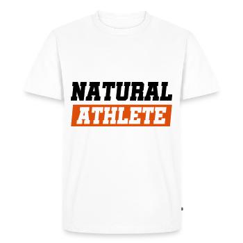 athlète naturel - T-shirt Premium bio Homme - blanc - Devant - Nico (187cm)