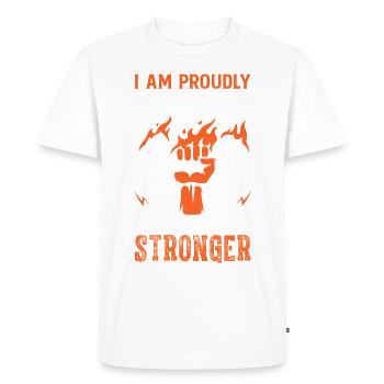 Musculation Bodybuilder Dumbbell Gym Fitness - T-shirt Premium bio Homme - blanc - Devant - Nico (187cm)