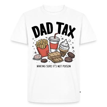 L’impôt des pères pour s’assurer que ce n’est pas un poison pour la fête des pères - T-shirt Premium bio Homme - blanc - Devant - Nico (187cm)