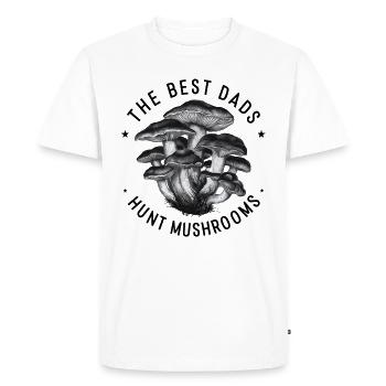 The Best Dads Hunt Mushrooms Mushroom Hunting - Men's Premium Organic T-Shirt - white - Front - Nico (187cm)