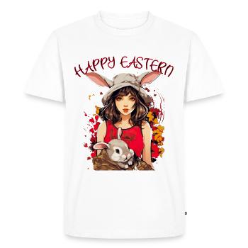 Joyeuses Pâques Design - T-shirt Premium bio Homme - blanc - Devant - Nico (187cm)