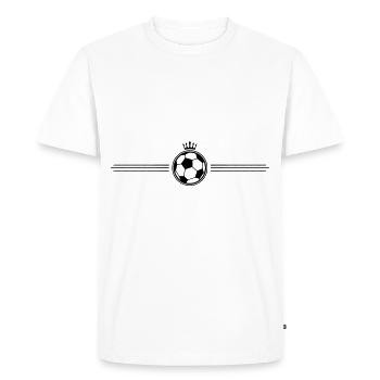 soccer crest crown stroke - Men's Premium Organic T-Shirt - white - Front - Nico (187cm)