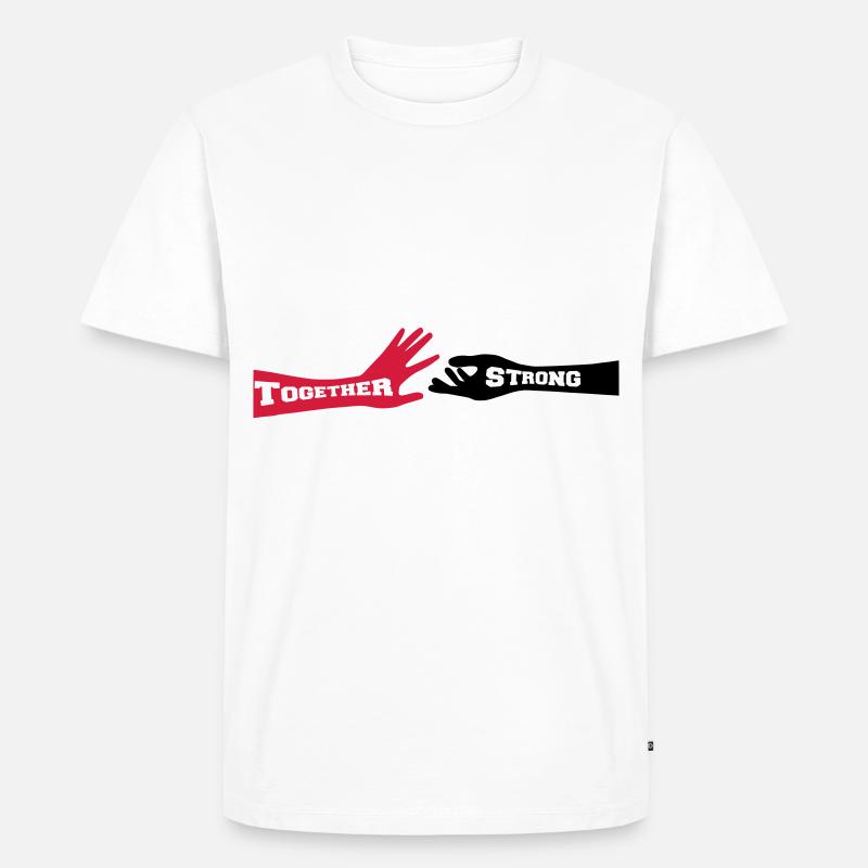 together strong - Männer Premium Bio T-Shirt - Weiß