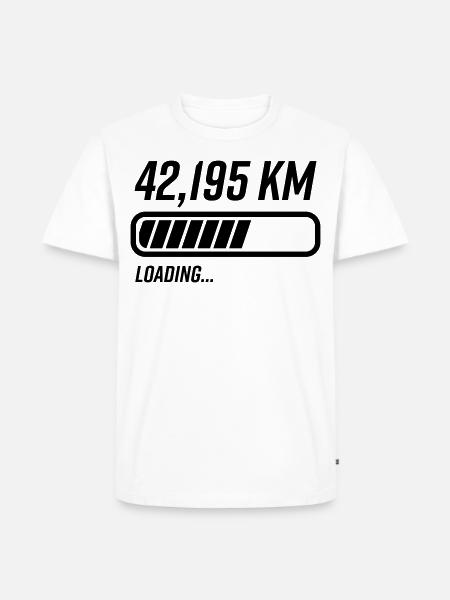 Marathon Marathon Runner Course Kilometers - Men's Premium Organic T-Shirt - white