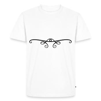ligne ornementale - T-shirt Premium bio Homme - blanc - Devant - Nico (187cm)