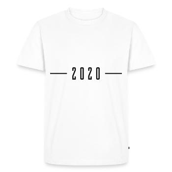 2020 year dash - Men's Premium Organic T-Shirt - white - Front - Nico (187cm)