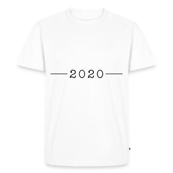 Année 2020 - T-shirt Premium bio Homme - blanc - Devant - Nico (187cm)