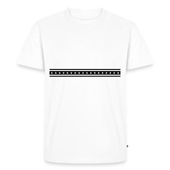 ligne étoilée en pointillés - T-shirt Premium bio Homme - blanc - Devant - Nico (187cm)